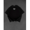 Baskılı Oversize Bisiklet Yaka T-shirt - Siyah 157059 Baskılı Oversize Bisiklet Yaka T-shirt - Siyah 157059