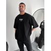 Baskılı Oversize Bisiklet Yaka T-shirt - Siyah 157059 Baskılı Oversize Bisiklet Yaka T-shirt - Siyah 157059