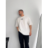 Baskılı Oversize Bisiklet Yaka T-shirt - Beyaz 157060 Baskılı Oversize Bisiklet Yaka T-shirt - Beyaz 157060