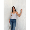 Askılı Dekolte Deraylı Crop - Beyaz - 157425 Askılı Dekolte Deraylı Crop - Beyaz - 157425