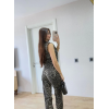 Leopar Desenli Düğmeli Bluzlu Pantolon İkili Takım -Leopar 157506 Leopar Desenli Düğmeli Bluzlu Pantolon İkili Takım -Leopar 157506
