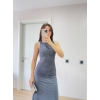 Yırtmaç Detaylı Kolsuz Elbise - Füme 157935 Yırtmaç Detaylı Kolsuz Elbise - Füme 157935