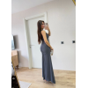 Yırtmaç Detaylı Kolsuz Elbise - Füme 157935 Yırtmaç Detaylı Kolsuz Elbise - Füme 157935