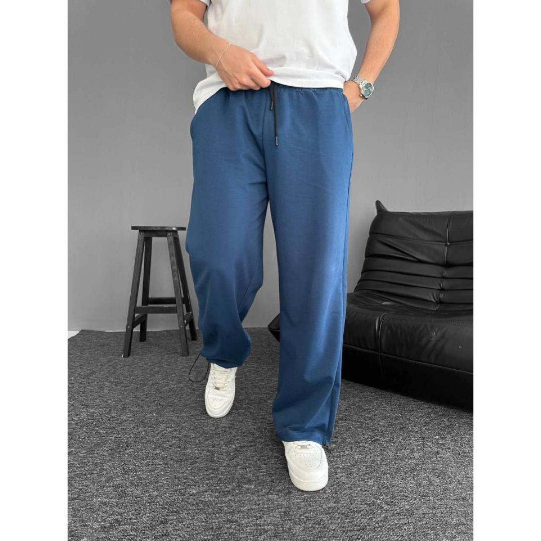 İki İplik Kumaş Baggy Alt Esofman - Turkuaz - 157942 İki İplik Kumaş Baggy Alt Esofman - Turkuaz - 157942