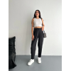 Yüksel Bel Rahat Paça Pantalon - Siyah 157944 Yüksel Bel Rahat Paça Pantalon - Siyah 157944
