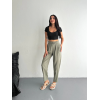 Yüksel Bel Rahat Paça Pantalon - Su Yeşili 157946 Yüksel Bel Rahat Paça Pantalon - Su Yeşili 157946