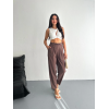 Yüksel Bel Rahat Paça Pantalon - Kahverengi 157947 Yüksel Bel Rahat Paça Pantalon - Kahverengi 157947