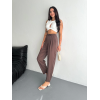 Yüksel Bel Rahat Paça Pantalon - Kahverengi 157947 Yüksel Bel Rahat Paça Pantalon - Kahverengi 157947