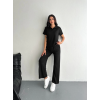 Osy Modal Yumuşak Dokulu Kumaş Kısa Kollu Yakalı T-shirt Pantalon Ikili Takım- Siyah 157950 Osy Modal Yumuşak Dokulu Kumaş Kısa Kollu Yakalı T-shirt Pantalon Ikili Takım- Siyah 157950
