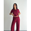 Osy Modal Yumuşak Dokulu Kumaş Kısa Kollu Yakalı T-shirt Pantalon Ikili Takım- Bordo 157951 Osy Modal Yumuşak Dokulu Kumaş Kısa Kollu Yakalı T-shirt Pantalon Ikili Takım- Bordo 157951