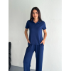 Osy Modal Yumuşak Dokulu Kumaş Kısa Kollu Yakalı T-shirt Pantalon Ikili Takım- Lacivert 157953 Osy Modal Yumuşak Dokulu Kumaş Kısa Kollu Yakalı T-shirt Pantalon Ikili Takım- Lacivert 157953