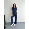 Osy Modal Yumuşak Dokulu Kumaş Kısa Kollu Yakalı T-shirt Pantalon Ikili Takım- Lacivert 157953 Osy Modal Yumuşak Dokulu Kumaş Kısa Kollu Yakalı T-shirt Pantalon Ikili Takım- Lacivert 157953