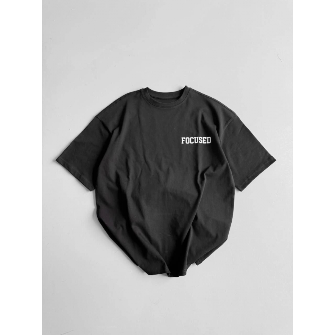 Baskılı Oversize Bisiklet Yaka T-shirt - Siyah - 158219 Baskılı Oversize Bisiklet Yaka T-shirt - Siyah - 158219