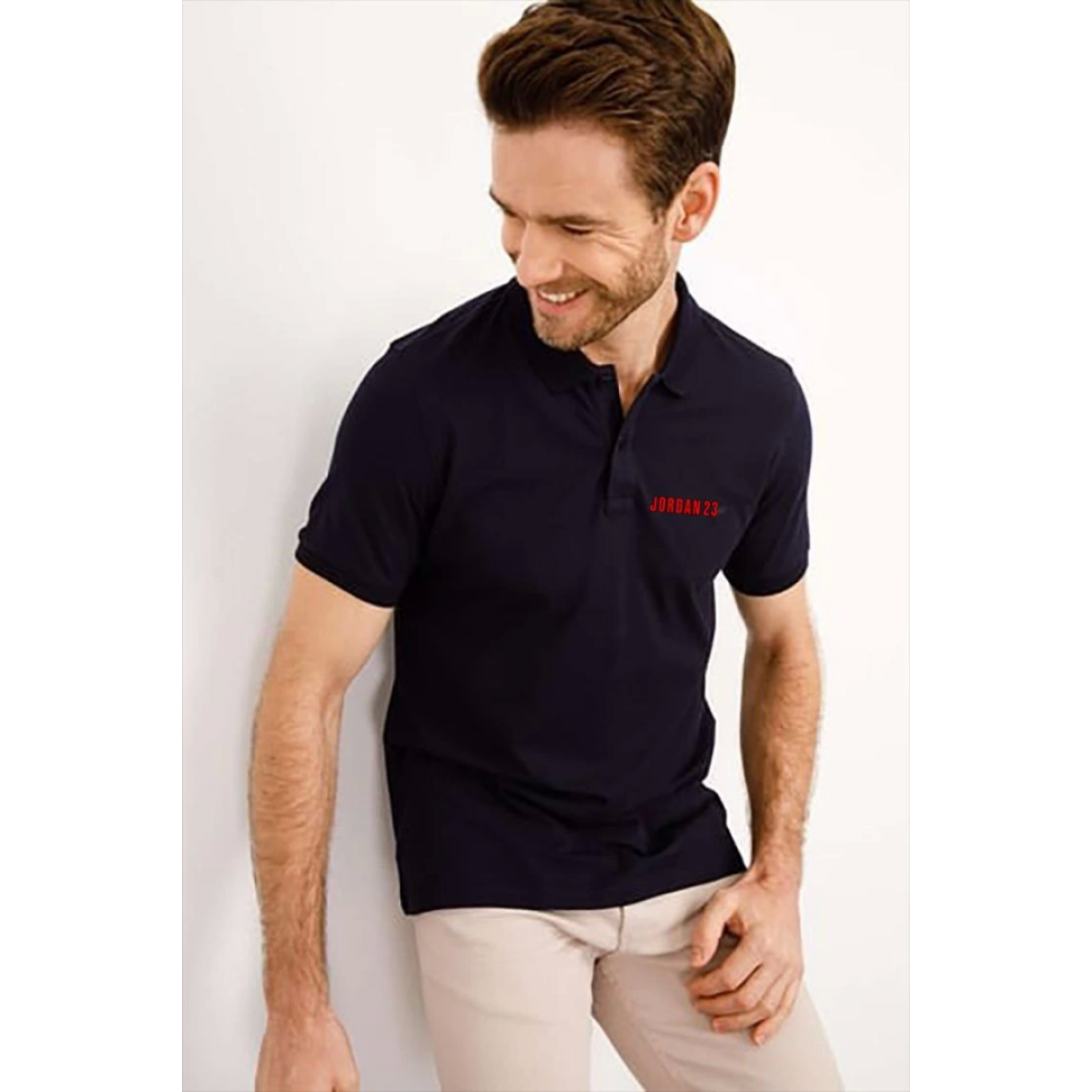 Yakası Düğmeli Yakalı Pike Baskılı T-Shirt - Beyaz 158583 Yakası Düğmeli Yakalı Pike Baskılı T-Shirt - Beyaz 158583