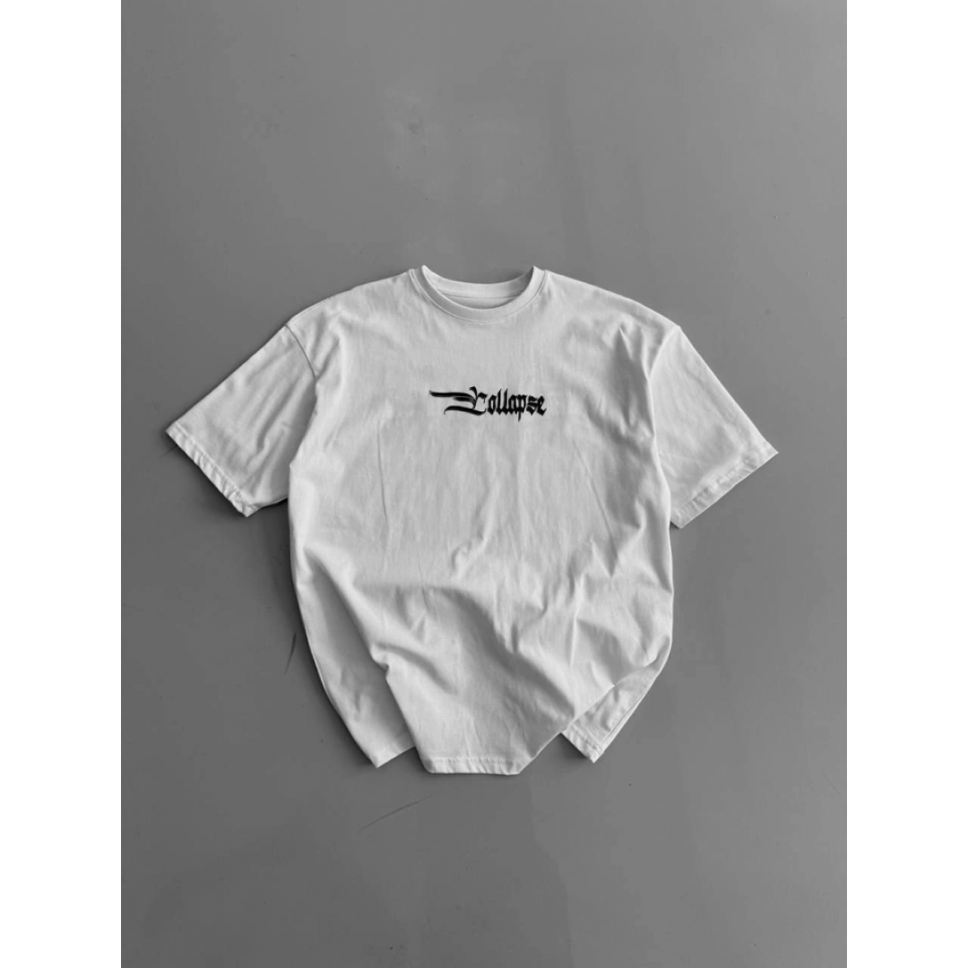 Baskılı Oversize Bisiklet Yaka T-shirt - Beyaz 158585 Baskılı Oversize Bisiklet Yaka T-shirt - Beyaz 158585