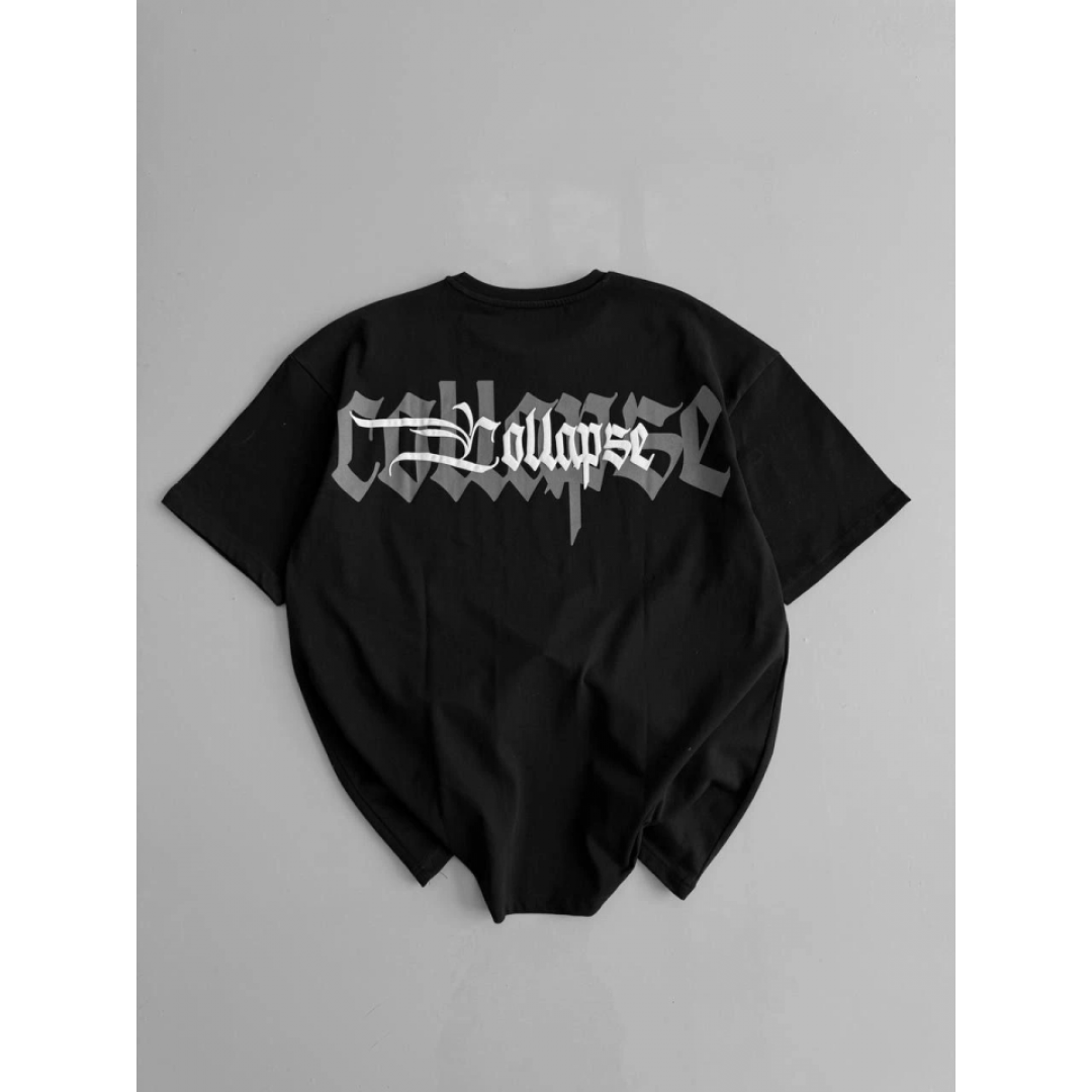 Baskılı Oversize Bisiklet Yaka T-shirt - Siyah 158586 Baskılı Oversize Bisiklet Yaka T-shirt - Siyah 158586