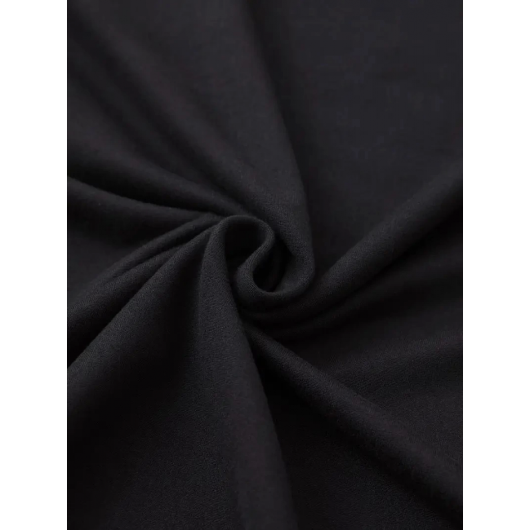 Baskılı Oversize Bisiklet Yaka T-shirt - Siyah 158823 Baskılı Oversize Bisiklet Yaka T-shirt - Siyah 158823