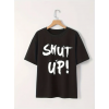 Baskılı Oversize Bisiklet Yaka T-shirt - Siyah - 158824 Baskılı Oversize Bisiklet Yaka T-shirt - Siyah - 158824