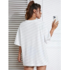 Baskılı Oversize Bisiklet Yaka T-shirt - Beyaz 158826 Baskılı Oversize Bisiklet Yaka T-shirt - Beyaz 158826