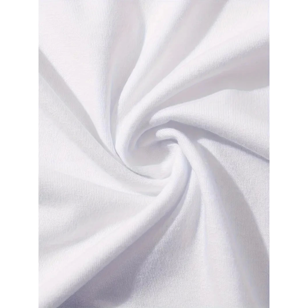 Baskılı Oversize Bisiklet Yaka T-shirt - Beyaz 158826 Baskılı Oversize Bisiklet Yaka T-shirt - Beyaz 158826