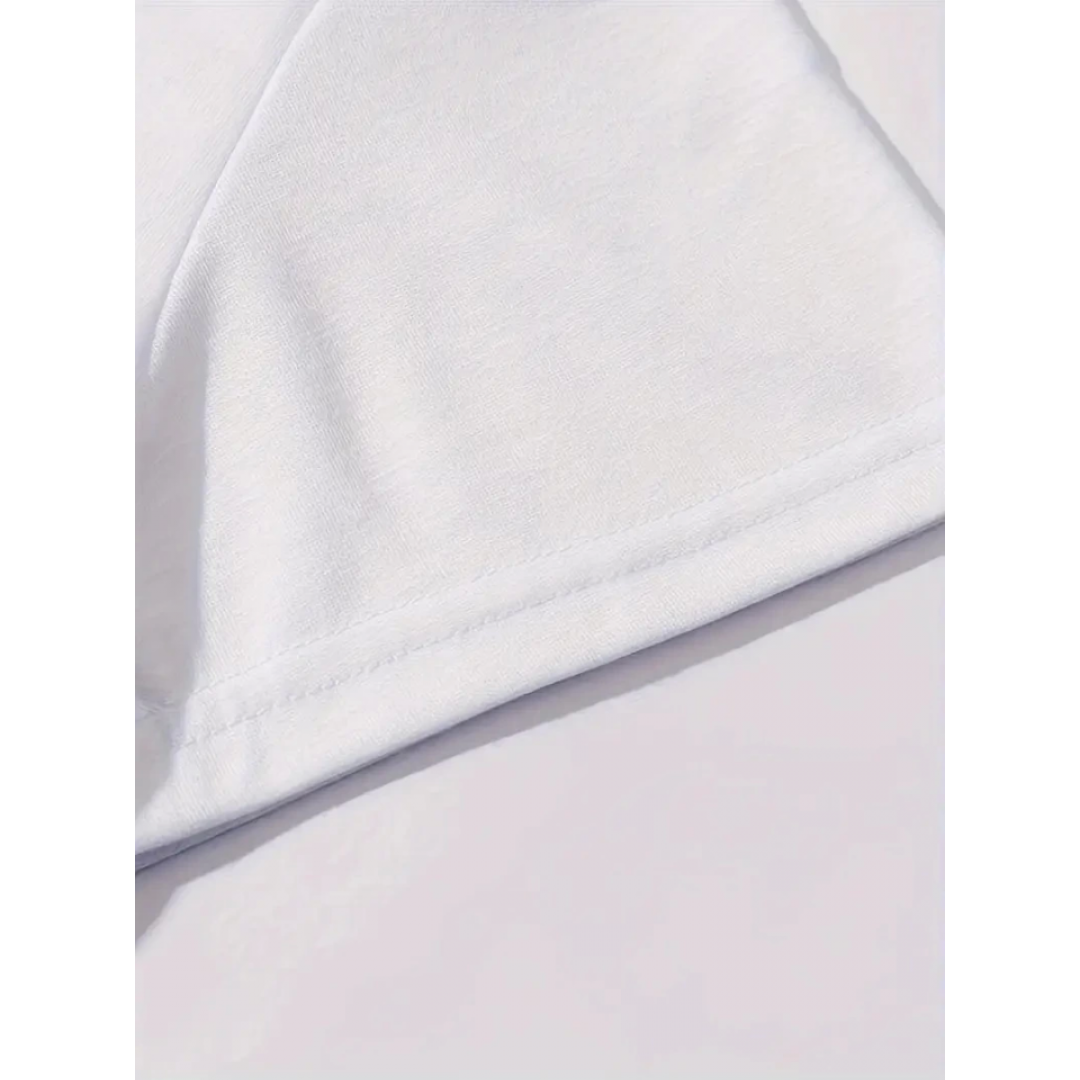 Baskılı Oversize Bisiklet Yaka T-shirt - Beyaz 158826 Baskılı Oversize Bisiklet Yaka T-shirt - Beyaz 158826