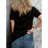 Baskılı Oversize Bisiklet Yaka T-shirt - Siyah - 158830