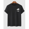 Baskılı Oversize Bisiklet Yaka T-shirt - Siyah - 158846 Baskılı Oversize Bisiklet Yaka T-shirt - Siyah - 158846