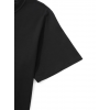 Baskılı Oversize Bisiklet Yaka T-shirt - Siyah 158849