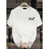Baskılı Oversize Bisiklet Yaka T-shirt - Beyaz 158851 Baskılı Oversize Bisiklet Yaka T-shirt - Beyaz 158851