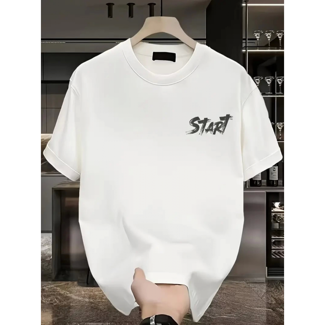 Baskılı Oversize Bisiklet Yaka T-shirt - Beyaz 158851 Baskılı Oversize Bisiklet Yaka T-shirt - Beyaz 158851