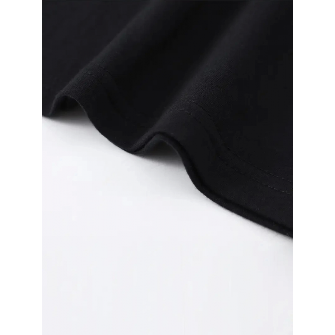 Baskılı Oversize Bisiklet Yaka T-shirt - Siyah - 158852 Baskılı Oversize Bisiklet Yaka T-shirt - Siyah - 158852