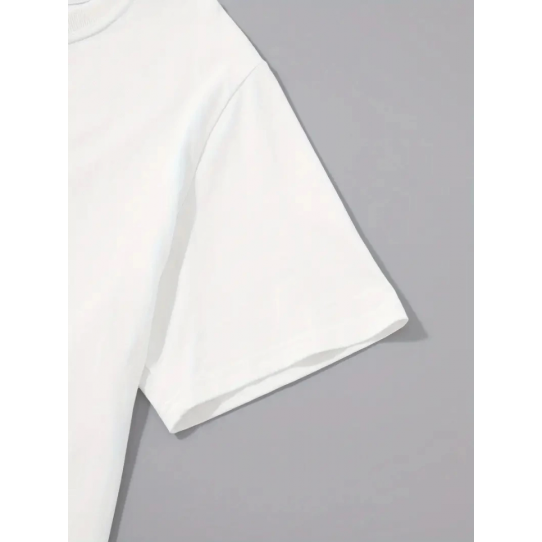 Baskılı Oversize Bisiklet Yaka T-shirt - Beyaz 158854 Baskılı Oversize Bisiklet Yaka T-shirt - Beyaz 158854