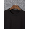 Baskılı Oversize Bisiklet Yaka T-shirt - Siyah 158857 Baskılı Oversize Bisiklet Yaka T-shirt - Siyah 158857