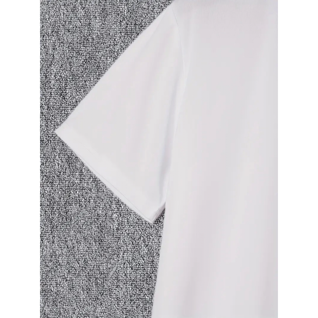 Baskılı Oversize Bisiklet Yaka T-shirt - Beyaz 158858 Baskılı Oversize Bisiklet Yaka T-shirt - Beyaz 158858