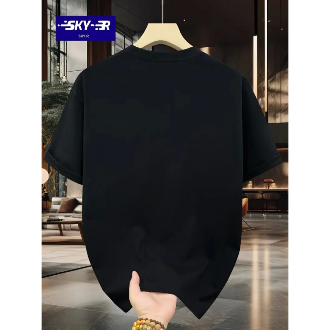 Baskılı Oversize Bisiklet Yaka T-shirt - Siyah 158859 Baskılı Oversize Bisiklet Yaka T-shirt - Siyah 158859