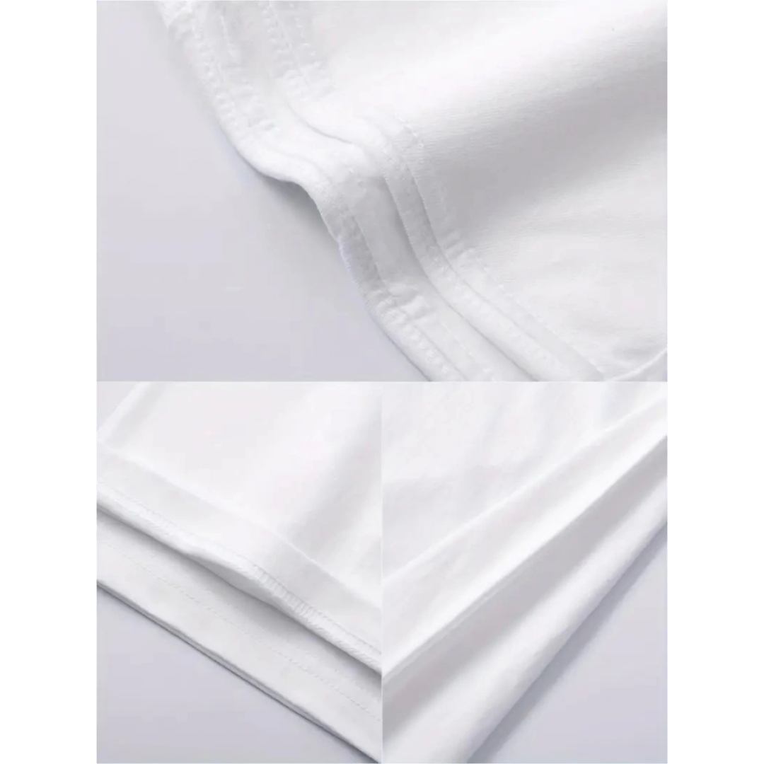 Baskılı Oversize Bisiklet Yaka T-shirt - Beyaz 158900