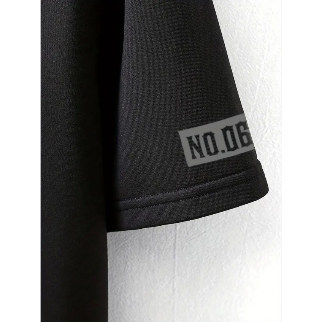 Baskılı Oversize Bisiklet Yaka T-shirt - Siyah 158902 Baskılı Oversize Bisiklet Yaka T-shirt - Siyah 158902