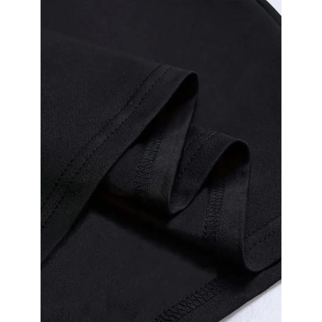 Baskılı Oversize Bisiklet Yaka T-shirt - Siyah 158902 Baskılı Oversize Bisiklet Yaka T-shirt - Siyah 158902