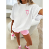 Fiyonk Baskılı Oversize Bisiklet Yaka T-shirt - Beyaz 158924 Fiyonk Baskılı Oversize Bisiklet Yaka T-shirt - Beyaz 158924