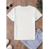 Fiyonk Baskılı Oversize Bisiklet Yaka T-shirt - Beyaz 158924 Fiyonk Baskılı Oversize Bisiklet Yaka T-shirt - Beyaz 158924