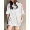Thousand Baskılı Oversize Bisiklet Yaka T-shirt - Beyaz 158925 Thousand Baskılı Oversize Bisiklet Yaka T-shirt - Beyaz 158925