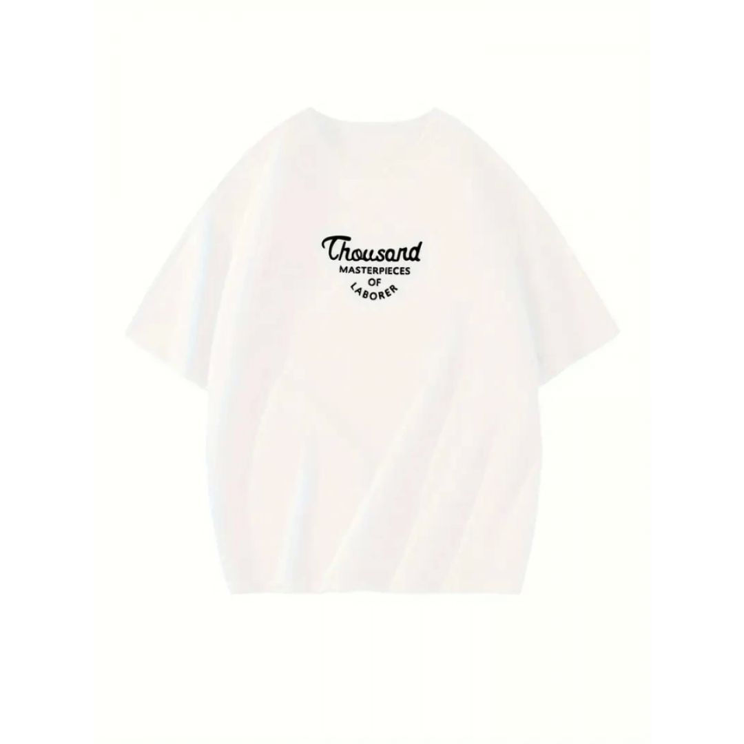 Thousand Baskılı Oversize Bisiklet Yaka T-shirt - Beyaz 158925 Thousand Baskılı Oversize Bisiklet Yaka T-shirt - Beyaz 158925