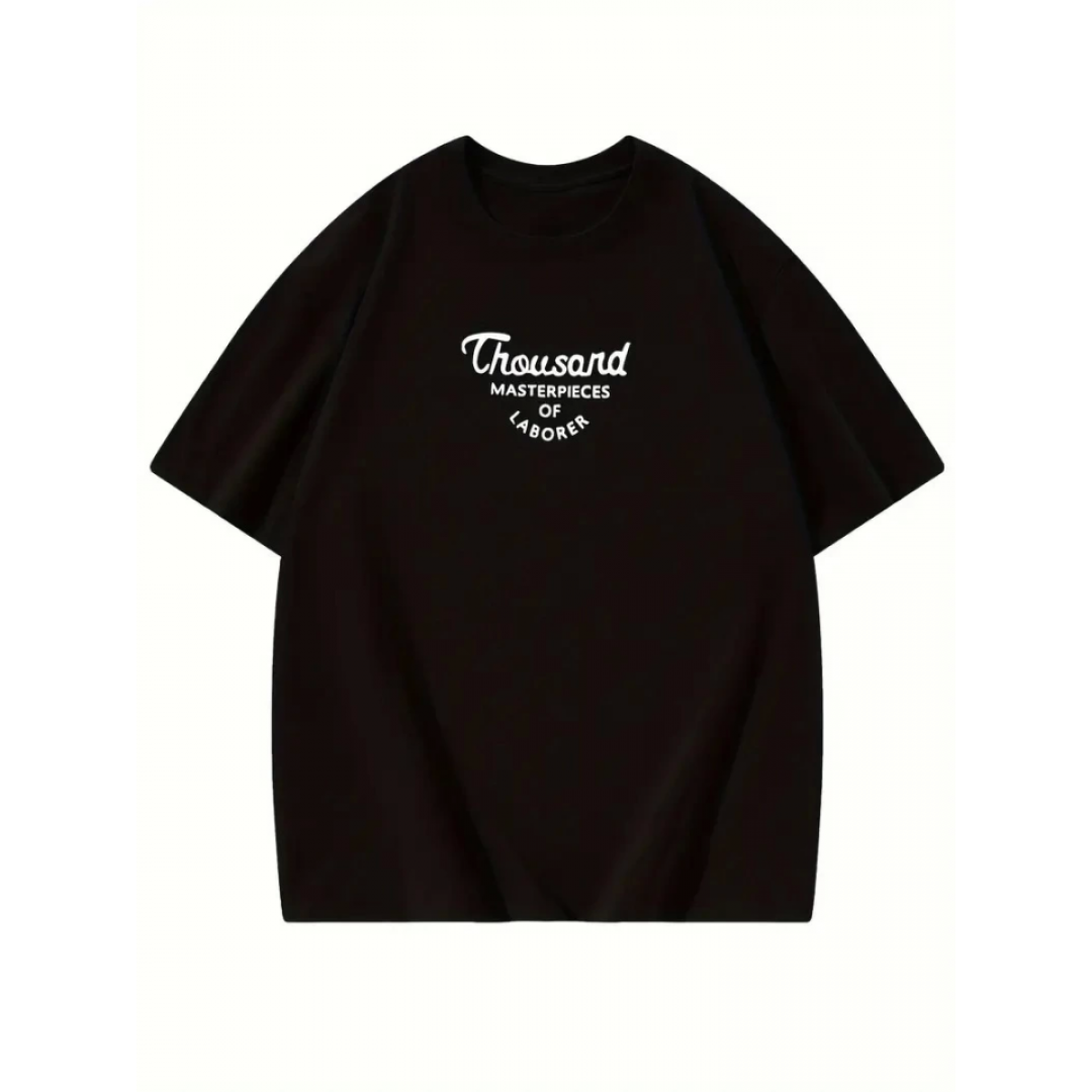 Thousand Baskılı Oversize Bisiklet Yaka T-shirt - Siyah 158926 Thousand Baskılı Oversize Bisiklet Yaka T-shirt - Siyah 158926