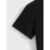 Baskılı Oversize Bisiklet Yaka T-shirt - Siyah 158928
