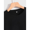 Baskılı Oversize Bisiklet Yaka T-shirt - Siyah 158928