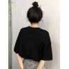 Baskılı Oversize Bisiklet Yaka T-shirt - Siyah 158932 Baskılı Oversize Bisiklet Yaka T-shirt - Siyah 158932