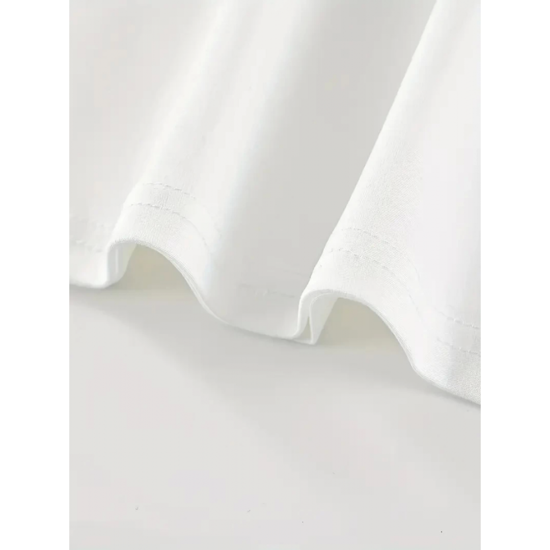 Baskılı Oversize Bisiklet Yaka T-shirt - Beyaz 158933 Baskılı Oversize Bisiklet Yaka T-shirt - Beyaz 158933