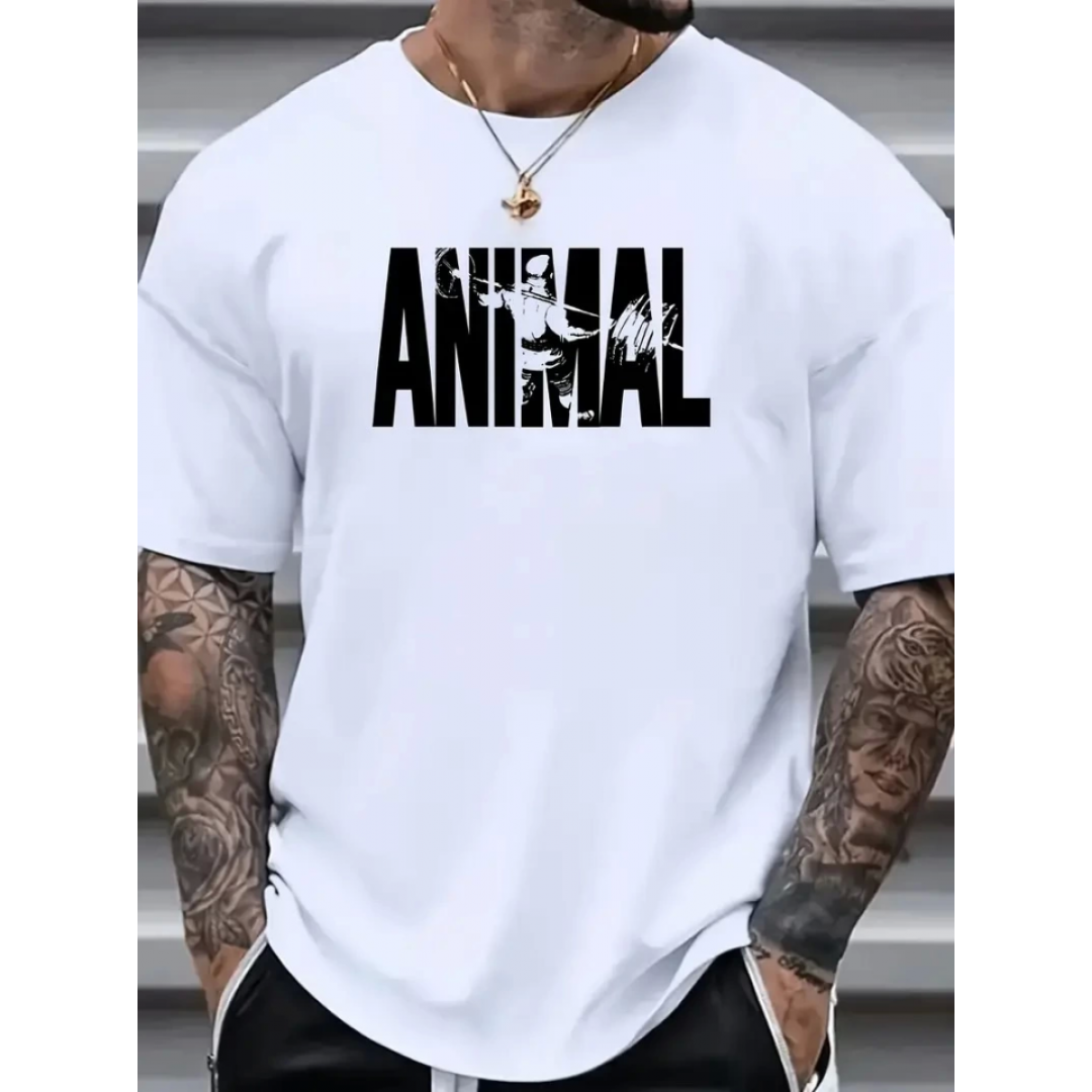 Baskılı Oversize Bisiklet Yaka T-shirt - Beyaz - 158936 Baskılı Oversize Bisiklet Yaka T-shirt - Beyaz - 158936