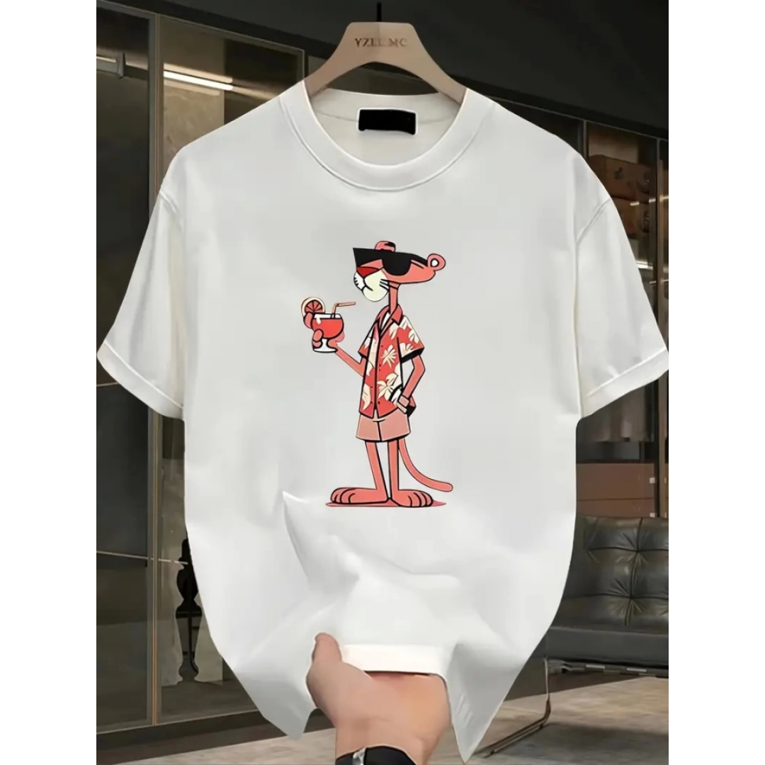 Baskılı Oversize Bisiklet Yaka T-shirt - Beyaz - 158941 Baskılı Oversize Bisiklet Yaka T-shirt - Beyaz - 158941