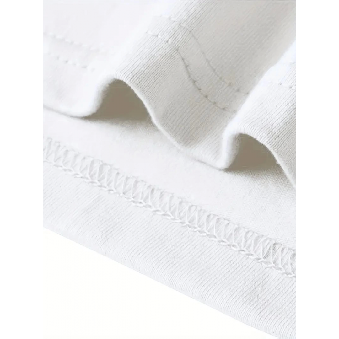 Baskılı Oversize Bisiklet Yaka T-shirt - Beyaz - 158941 Baskılı Oversize Bisiklet Yaka T-shirt - Beyaz - 158941